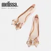 Melissa Womens Shoes Summer Ladies Fish Mouth Sandaler Vuxna flickor Bow Knot Single Shoes Beach Shoes Female S 240401