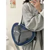 Schoudertassen Damesmode Transparante Tas Liefde Hartvormig Pvc Helder Dame Meisjes Onderarm Casual Reizen Handtas Messenger