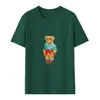 2024 Nova camiseta estampada do designer, camisa polo masculina com estampa animal, manga curta 100% algodão