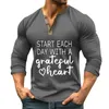 Herren-T-Shirts, elegant, lässig, bedruckt, für Männer, Hale, V-Ausschnitt, lange Ärmel, Frühlingstraining, Camisas