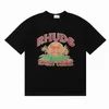 Rhude T-shirt Designer Oryginalna jakość latem moda krótkie rękawe Tees Mężczyźni Kobiety okrągły szyję