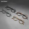 Vintage yuvarlak asetat gözlükleri çerçeve erkekler retro miyopi optik reçeteli gözlükler kadınlar Kore lüks marka gözlük 240314