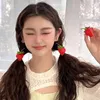 ヘアアクセサリーかわいい人工フルーツクリップフェイクチェリーストロベリーピーチヘアピンスイートサイドバングクリップバレットヘッドウェア