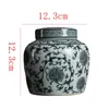 Bouteilles de stockage pot en céramique classique avec couvercle thé maison grande capacité café en grains Snack boîte Antique Vase décoration