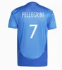 S-XXL 2024 2025 Camisetas de fútbol de Italia SCAMACCA INMOBILE CHIESA camisetas de fútbol JORGINHO BARELLA BASTONI VERRATTI Maglia Italia fans versión del jugador kit para niños adultos