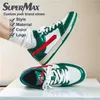 HBP Non-Brand Hip Hop Sneakers Men Shoes Classic Vintage Green White Sneakers Men Casual Shoes Tennis Men Gym Running Skate Shoes Sneakers