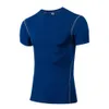 Mensar Tight Training Suit Running Short Sleeve Sportswear Elastic Quick Tork T-Shirt FD7O