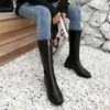 Boots Botas De Mujer 2024 Big Size 32-54 Knee High Women Zipper Autumn Winter Plush Warm Black White Long Platform 20-25