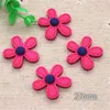 Figuras decorativas 10 piezas de resina de 27 mm, flores de cinco pétalos, cabujón con parte posterior plana, lazo para el cabello DIY/decoración artesanal (sin agujero)