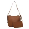 ショルダーバッグ2024女性サイドハンドバッグのためのレザートートバッグ財布は女性のシンプルな大型デザイナーの傾向があります
