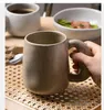 Mugs Japanese Style Stoare Coffee Cup 300ML Shaped Big Ear Handle Ceramic Water Mug Creative Couple Breakfast Milk