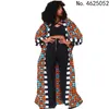 Abbigliamento etnico Cappotto africano in poliestere autunnale per donna Abito primaverile stile Dashiki Abbigliamento Moda Africaine Femme Africa