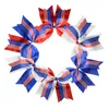 Filles cheveux boucle drapeau de la fête de l'indépendance américaine imprimer Barrettes arc bandeaux machaon enfants accessoires de cheveux ruban à double queue