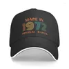 Gorras de bola Personalizadas Retro Hecho en 1972 Piezas originales Gorra de béisbol para hombres Mujeres Transpirable 50 Cumpleaños Papá Sombrero al aire libre