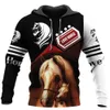 Utomhusjaktdjur 3D Digital Printing Trend Casual Hoodie M7N6