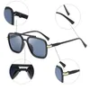 Drop Retro Collectie Mode Tony Stark Shades Bril Vintage Vierkant Metalen Frame Unisex Zonnebril Punk Gafas De Sol 240304