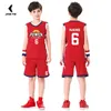 Custom 100% Plyester Children Basketball Uniform Set Breathable Kids Basketball Shirts Basketball Jersey For Boys M995 240314