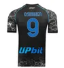 23 24 Napoli Voetbalshirt Kid Kit Maglia Napels SSC Kampioen Voetbalshirt Thuis Uit Fan Spelerversie Halloween Speciale Pre-Match OSIMHEN MARADONA KVARATSKHELIA