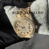 Luxus-Hip-Hop-Schmuck Herren-Armbanduhr mit Vvs-Diamanten und Iced-Out-Moissanit