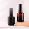 Garrafas de armazenamento 1 pc 15ml vazio frasco de esmalte de vidro transparente com tampa escova recipientes cosméticos