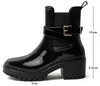 HBP Non-Marque Adultes Chaussures De Style De Marche Imperméables À L'eau Et À La Pluie Bottes Chaussures Femme Avec Talon Épais