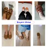 Boots Brand Designer Moccasins Ladies Leather Chaussures vintage pour femmes Clogs Hollow out Wide Jam Le jambe Femelle Femelle Bourai