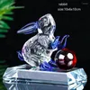 Decorative Figurines Crystal Chinese Zodiac Decor Home Feng Shui Furnishings Rat Cow Tiger Dragon Snake Horse Sheep Monkey Rooster