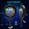 Raquettes de padelRaquettes de padel en fibre de carbone avec noyau en mousse EVA Memory FlexRaquette de paddle légère pour Pop Tennis 240313