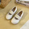 Kids flat shoes spring autumn girls PU leather all-matching princess shoes children elastic strap soft non-slip dance footwear Z4169