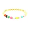 Strand Vlen Colorful Bead Armband för kvinnor Guldpläterad 18 K Högkvalitativ stapelbar armband Minimalistiska lyxsmycken Pulseras Mujer