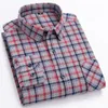 2024 Katoen Heren Flanel Shirt Lange Mouwen Casual Zachte Comfortabele Dikker Plaid Shirts Blouse Mannen Kleding Oversize S-6XL 240306