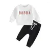 Clothing Sets Toddler Baby Boys Clothes Set Letter Print Long Sleeve Sweatshirt Jumper Top Jogging Pants Suit Fall Winter Outfits Casual