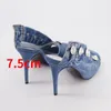 Brand de poche de conception de poche denim haut talons hauts Chaussures de femmes Chaussures réconfortantes 240311