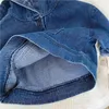 Giacche Bambino Bambino Denim Per ragazze Giacca con cappuccio blu Pullover Cappotto Infantile Capispalla casual Bambini Jean Felpe con cappuccio Adatto 1-8 anni