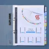 Beads Colorful Plastic A4 File Separators 2/4/3 Ring Binder Dividers 20/10/5 Pages Index Tabs A4 Binder Spacers