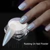 Mirror Nail Powder Pigment Pearl White Rubbing on Art Glitter Dust Chrome Aurora Blue Manicure Holographic Decorations TRZY 240313