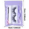 EST 10050 st Partiale Pink Gold Blue Holigraphic 3D Fake Eyelash Packaging Bag smycken Present Lashes Baggies Box 240309