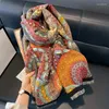 Sciarpe Sciarpa di Moda Donna di Lusso Ricamato 2024 Signore di Inverno Femminile Caldo Versatile Avvolge Bufanda Foulard Poncho da Viaggio