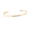 Rose Gold Series Inspirational rostfritt stål manschettgraverat armband du är min person 4mm