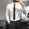 Men's Dress Shirts Clothing Formal Man Tops Plain And Blouses For Men Muscle Green Business Social Cool Original Regular Fashion 2024 Luxury