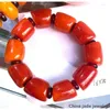 Strand Red Retro Natural Baltic Amber Beeswax Wax Chicken Oil Armband 18x25mm certifikat