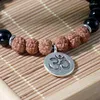 Strand Oaiite 8 mm Naturalny czarny agat kamienna bransoletka dla mężczyzn i kobiet medytacja jogi Healing Reiki Energy