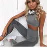 DAPHLIAC Sporting Two Piece Set Womens Tracksuit Active High Waist Pink Outfit Solid Casual Tops Sets 240326