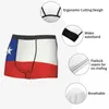 Cuecas masculinas legal chile bandeira orgulho chileno roupa interior boxer briefs homens shorts macios calcinha