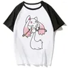 Camisetas femininas Puella Magi Madoka Magica Camisetas Mulheres Verão Y2K Japonês Tee Feminino Streetwear Roupas Gráficas