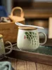 Tasses Tasse En Céramique Tasse Avec Couvercle Cuillère Créative Japonaise Grande Capacité Café Lait Petit Déjeuner Eau Domestique