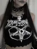 Tops Altgoth Dark Gothic Y2K Vest Women HARAJUKU Streetwear Grunge Pentagram drukowane zbiorniki uprawne Tops Emo alt Mall Goth Black Stroje