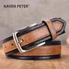 Designer Belts Men Pu Genuine Leather Fashion Casual Strap Male Jeans Luxury Brand Alloy Metal Pin Buckle Cintos Masculinos 240311