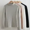 Half Turtleneck Sweater Womens Winter Sueter Warm Knit Pullover Big Size 4XL Poleras Plush Foded Knitwear Top Thick Slim Swety 240304