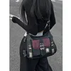 Shoulder Bags Fashionable Y2k Motorcycle Bag Cool Girl Cross Body Design Hip Hop Rock Gothic Large Capacity Long Strap
